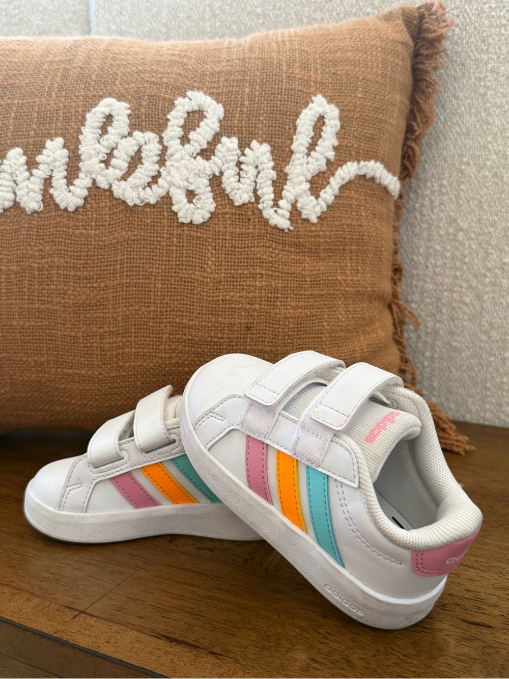 Adidas Grand Court 3.0 Infant Shoes White Multi Color Size 6K